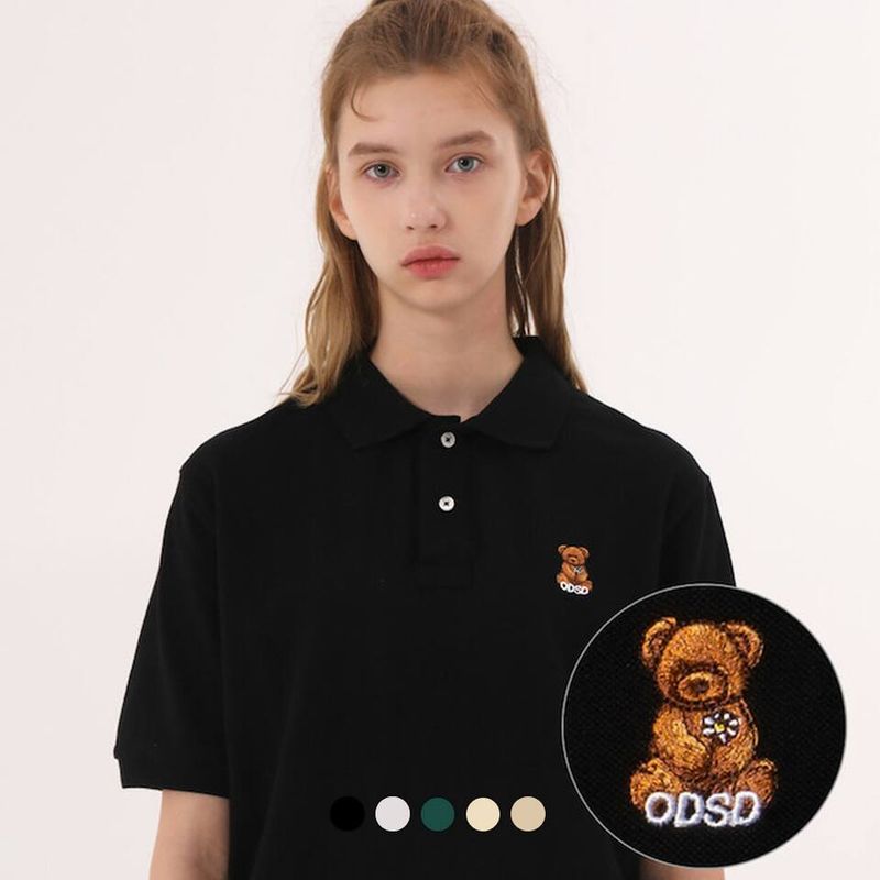 ODDSTUDIO（オッドスタジオ）の「Union Bear PK T-shirt - 5 COLOR（Tops）」
