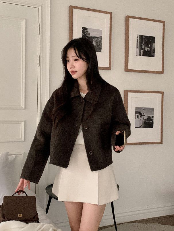[SHOPPERMADE] Boucle Two Pintuck Mini Skirt (2color)