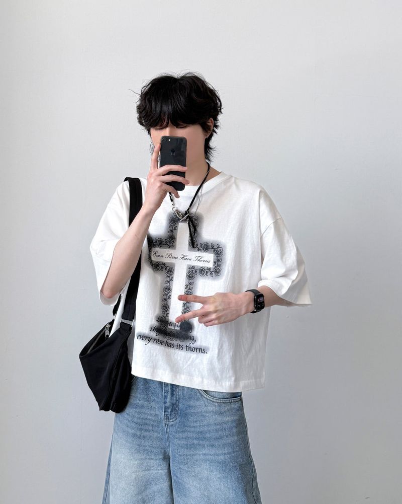 YOURNUS（ユアナス）の「Rosa Crop Half Sleeve（Tops）」
