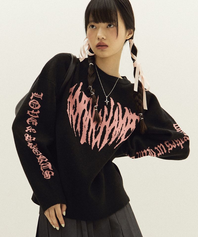 HEART TRIBAL LOGO KNITWEAR