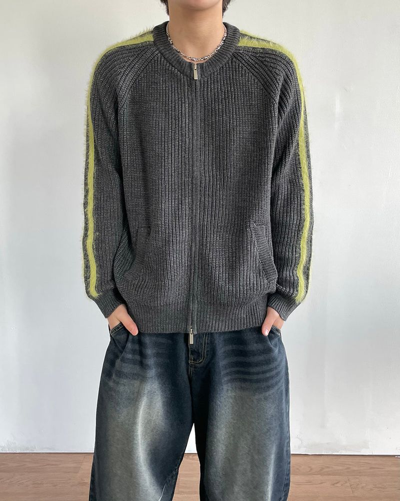 IDF（アイディーエフ）の「Kade Line Knit Zip-up（Tops）」