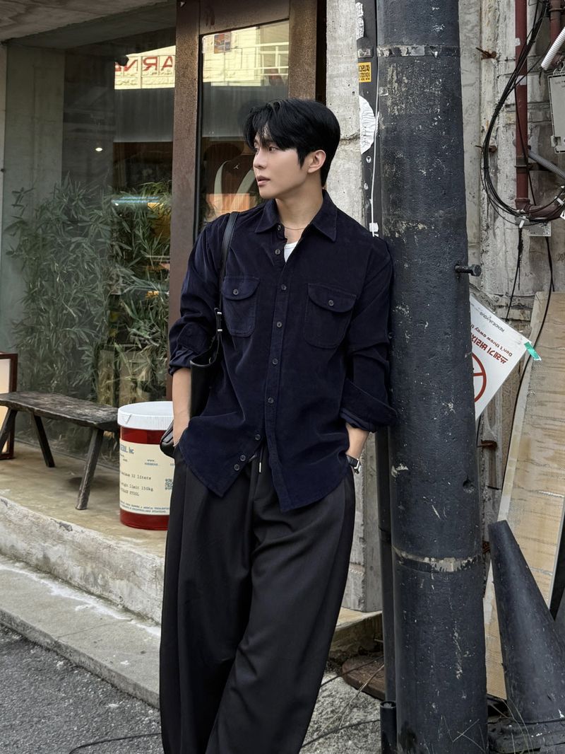 Ox over curved banding pants
