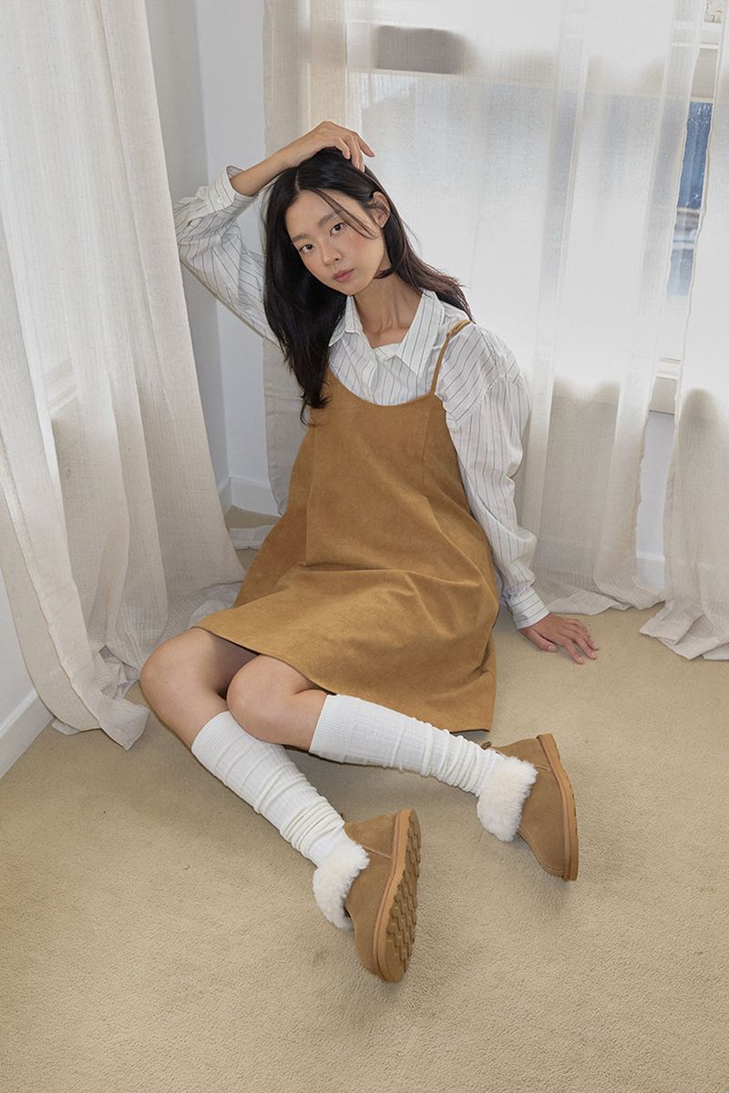 Toasty Fur Shoes - Chestnut