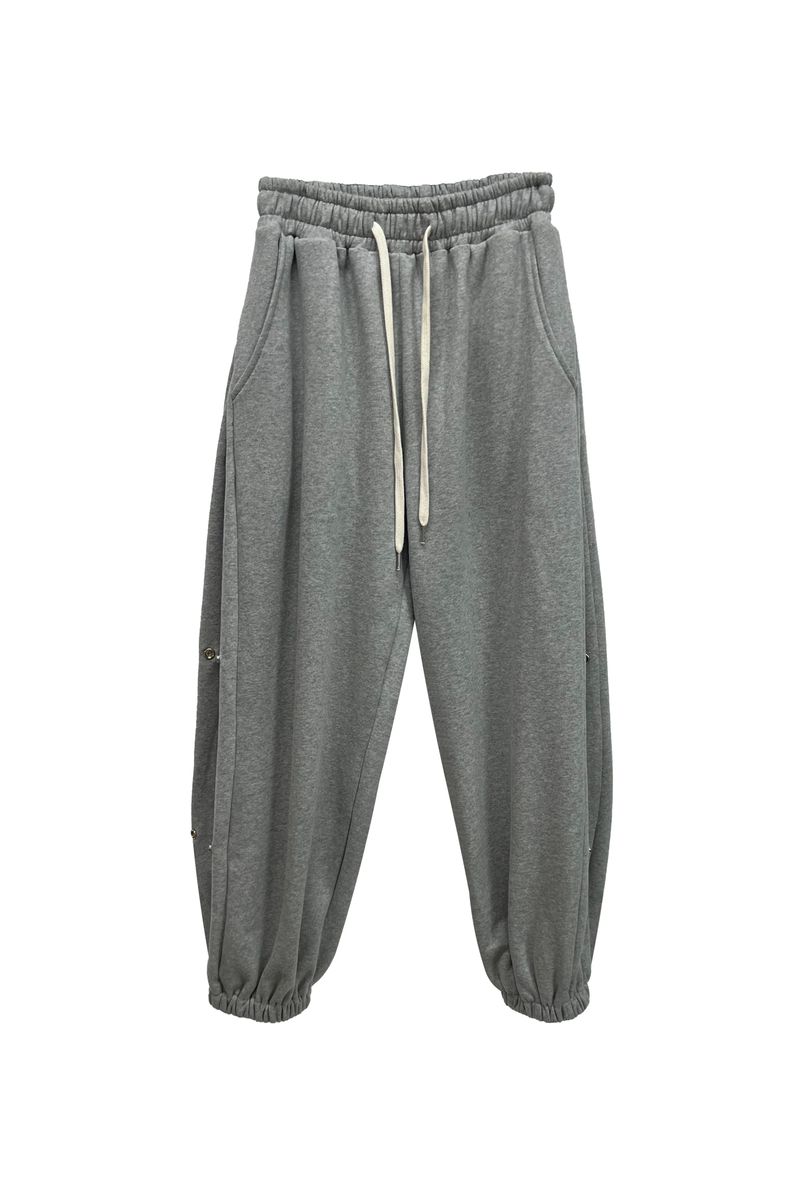 GOODLUCK HEART SNAP OFF SWEAT PANTS / MELANGE