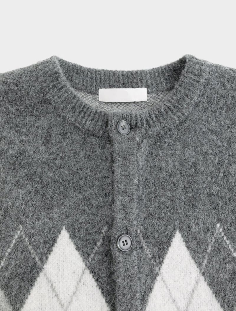No.1561 argyle round knit CD (4color)
