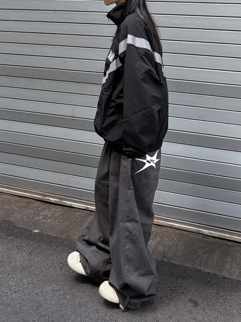 bird hip cotton wide pants