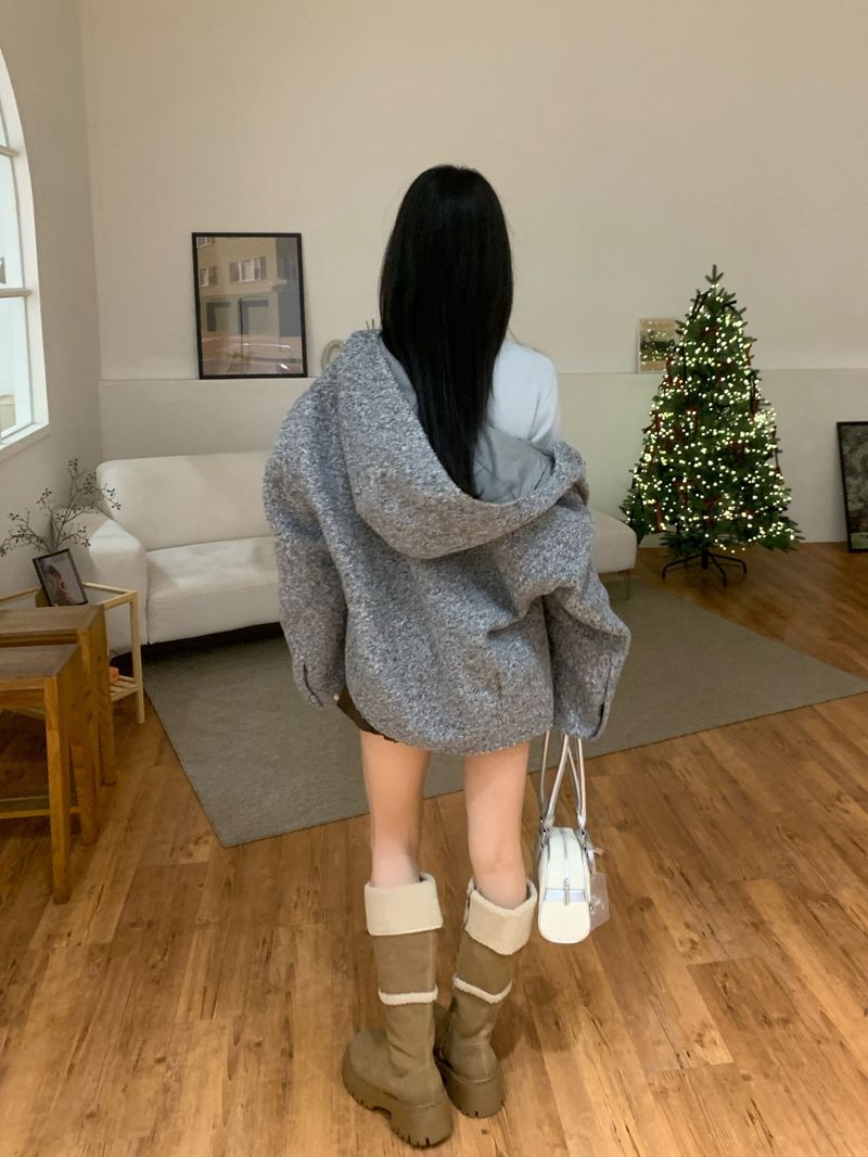 [UNISEX] from Mix Hood Coat Jacket