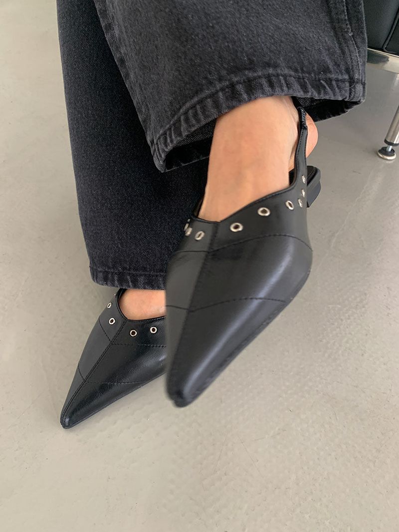 EYELET STILETTO SLINGBACK