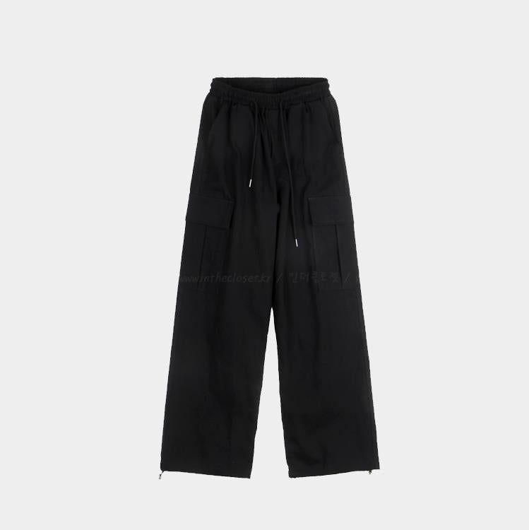 (Unisex)K-POP IU Cargo Big Wide String Cargo Pants(3 colors)