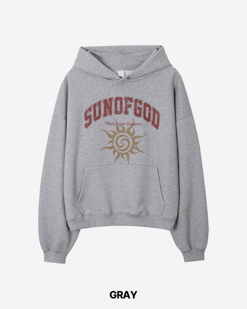 Heli Printed Crop Hoodie
