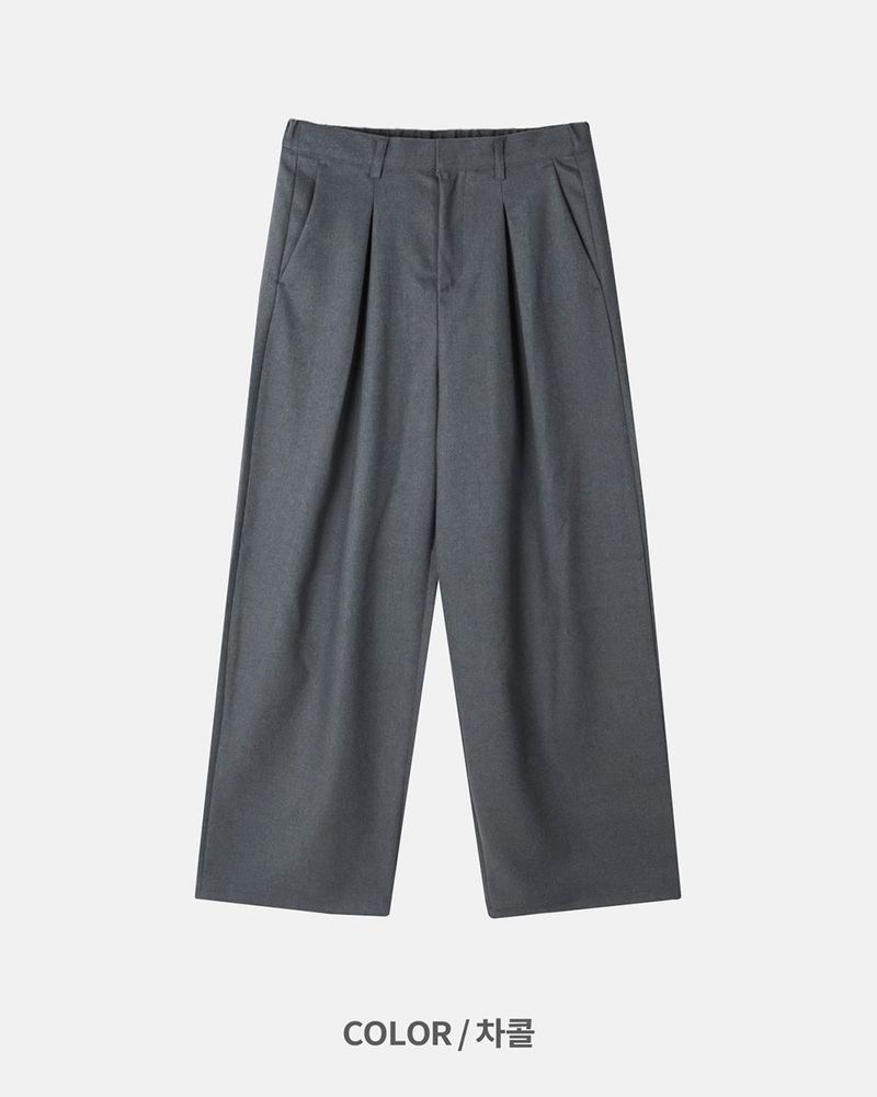Tia Double-Pleat Wide Slacks