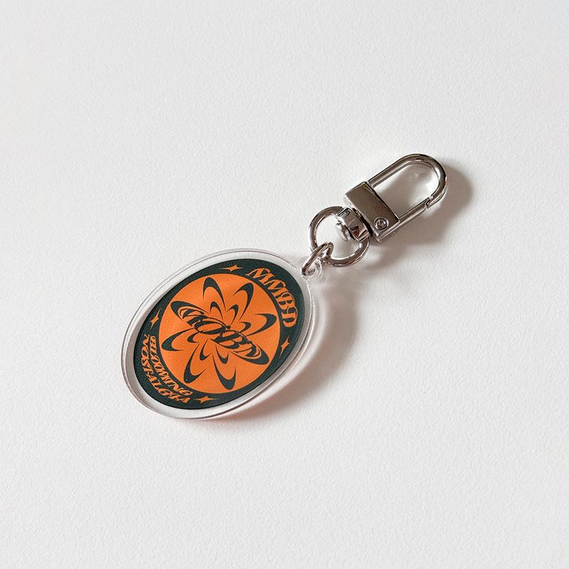 MOBN Acrylic Keyring (DeepGreen/Orange)