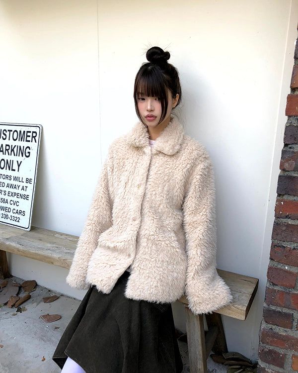 Abin Fur Teddy Midi Coat