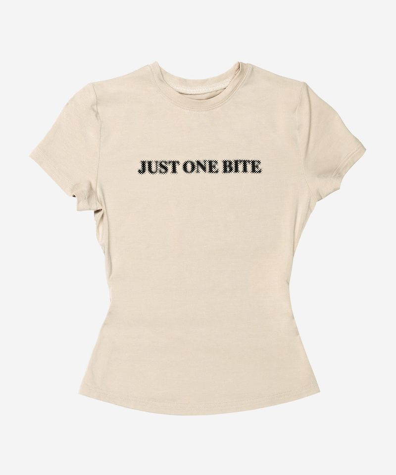 JUST ONE BITE Slim-Fit Tee #Skin