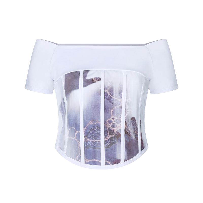 KATER(カーター)の「Take It Out Corset Off-Shoulder WHITE(Tops)」