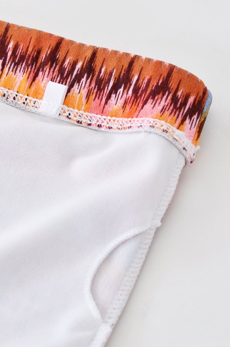 Ethnic crop tube top (orange)