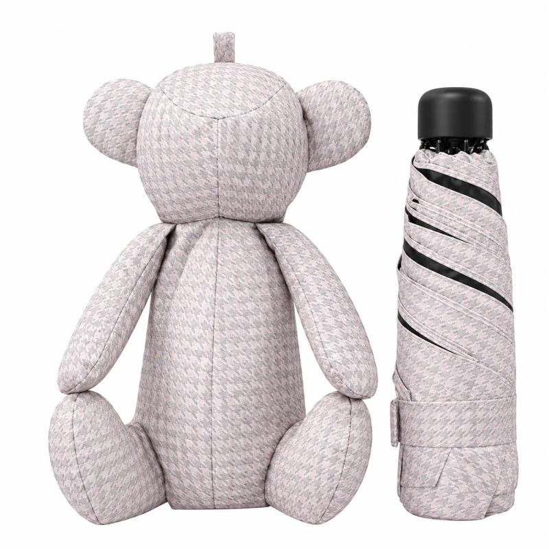 BEAR CHECK FOLDING UMBRELLA (2COLOR)