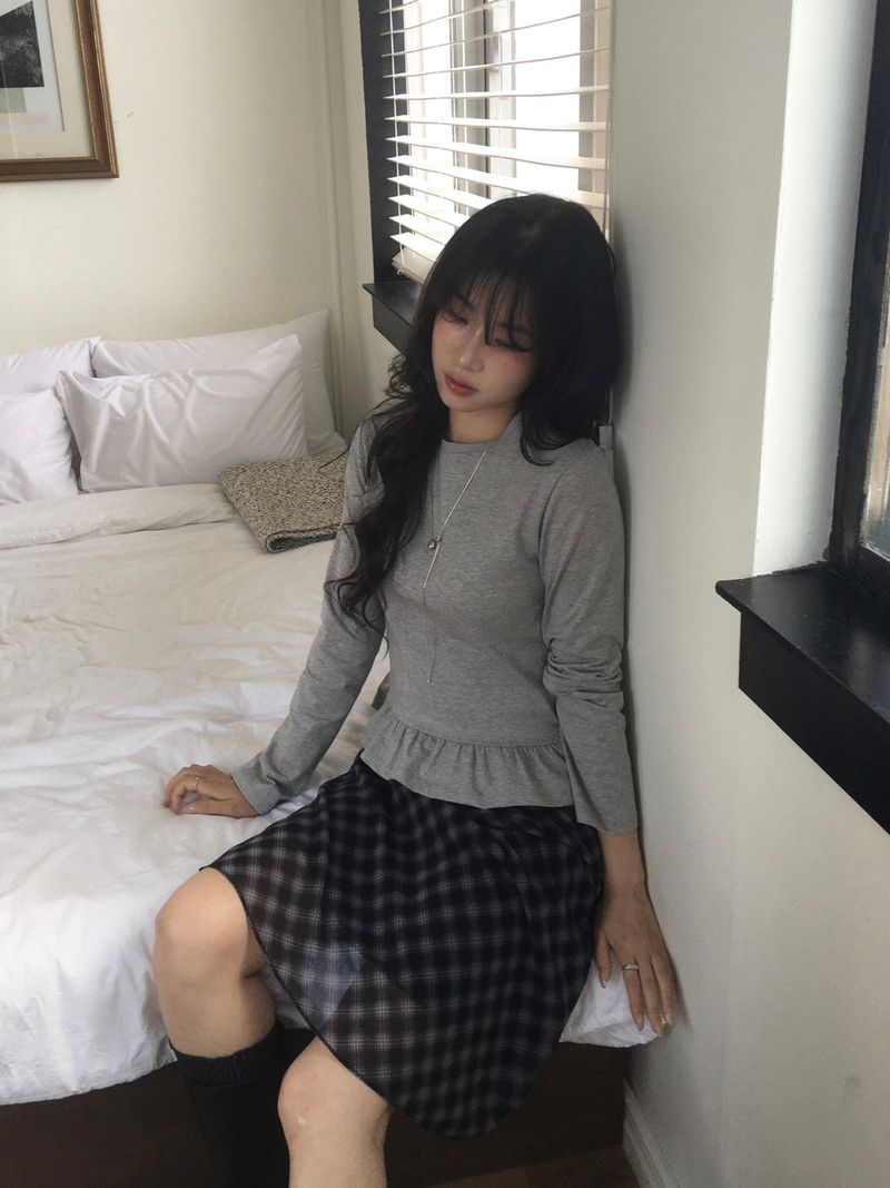 Plaid Midi Skirt