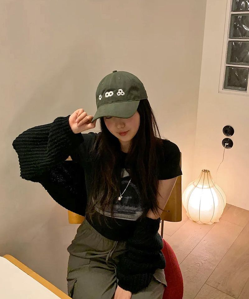 Newvy Logo Peach Ball Cap (DEEP GREEN)