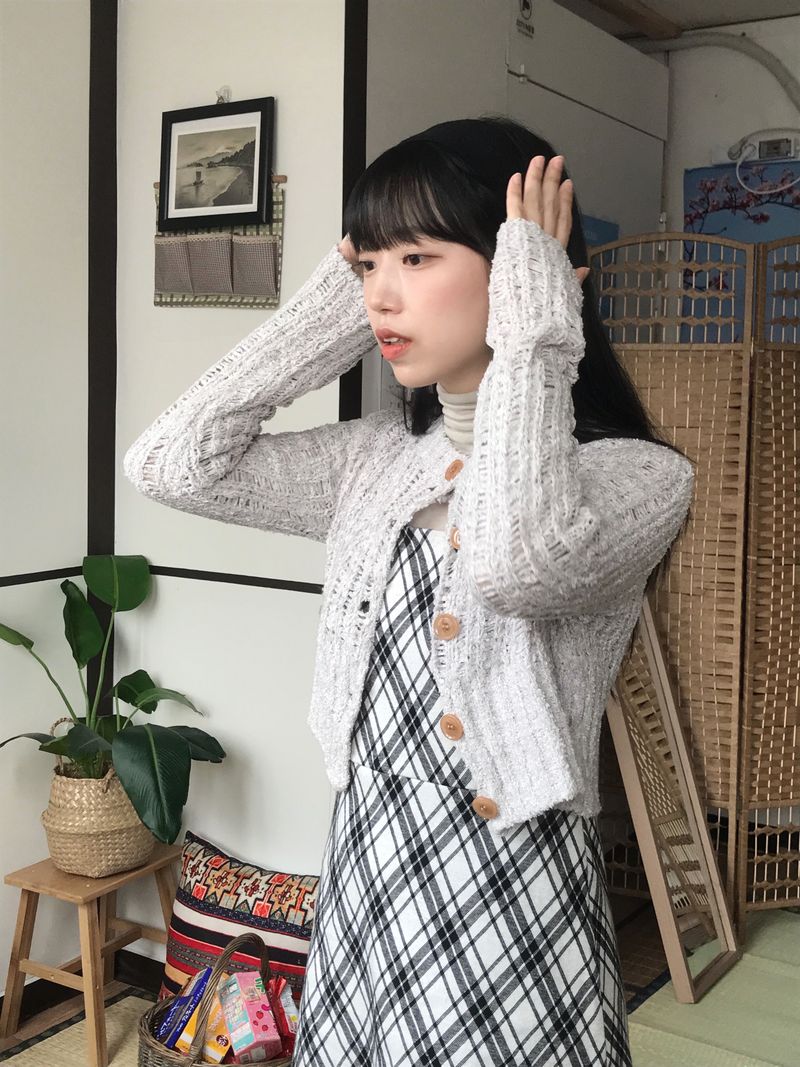 Layered romantic checkered bustier dress