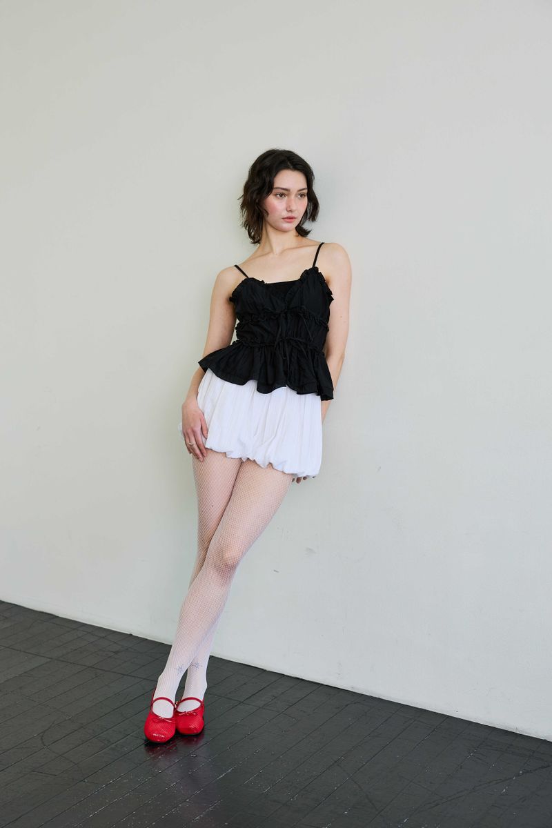 CUDDLY BALLOON SKIRT PANTS / WHITE