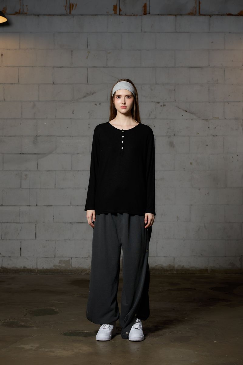 FAIRY WOOL LONG SLEEVE / BLACK