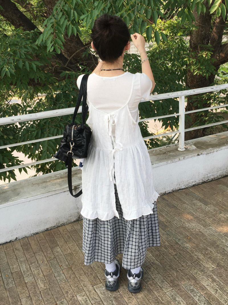 Mellow Back Ribbon Onepiece (2c)  