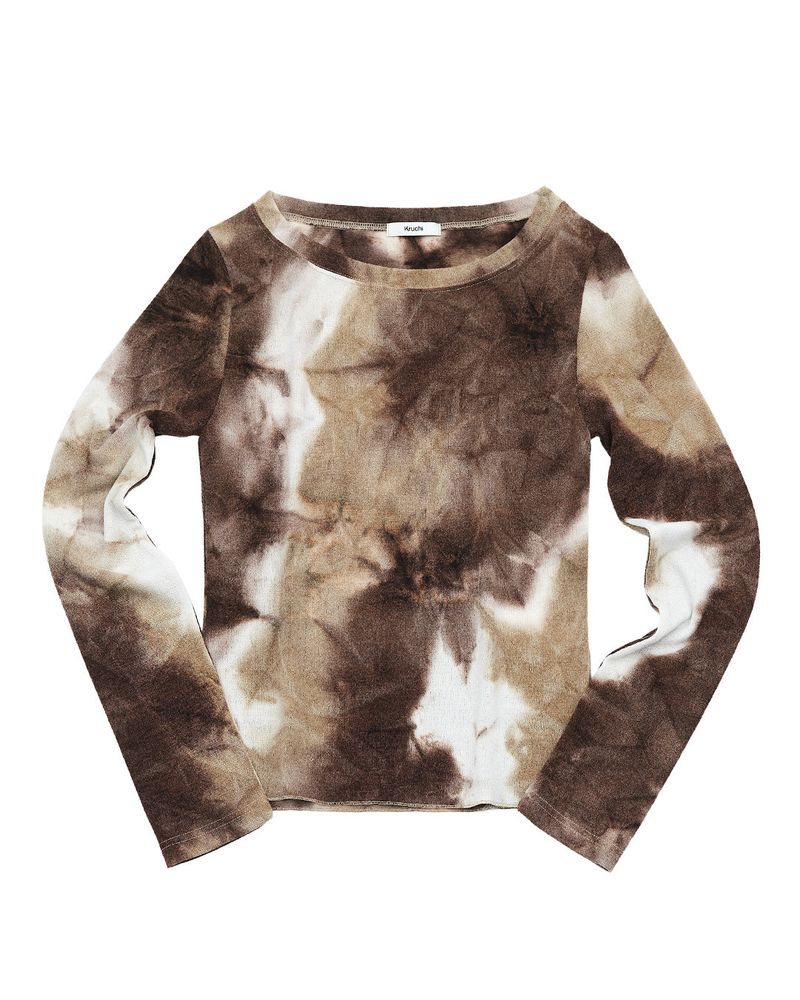 KRUCHI（クルチ）の「Tie dye Knit (BROWN) WOMENS（Tops）」