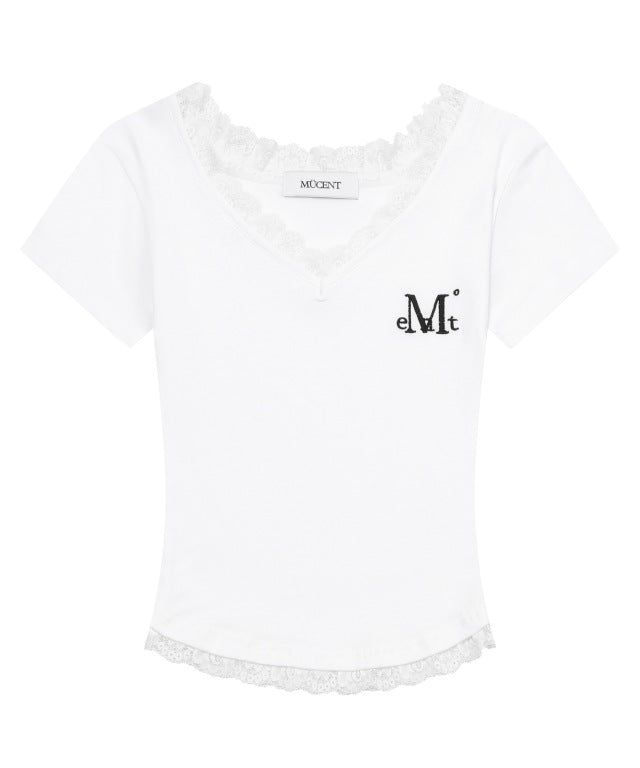 SUNNIOR LACE V-NECK HALF T (6Color)
