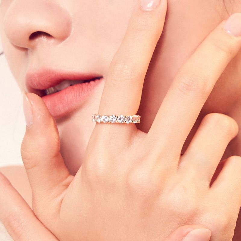 3.5MM Prong Setting Tennis Ring (gold)