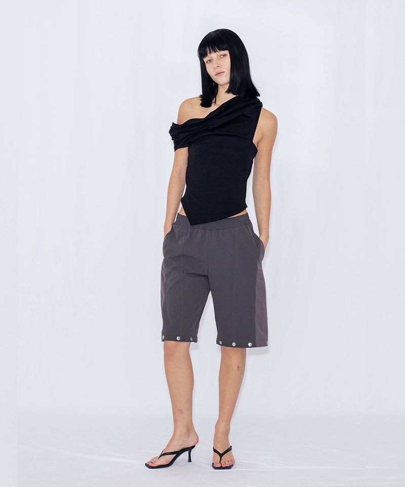 ASYMMETRIC DRAPE TOP