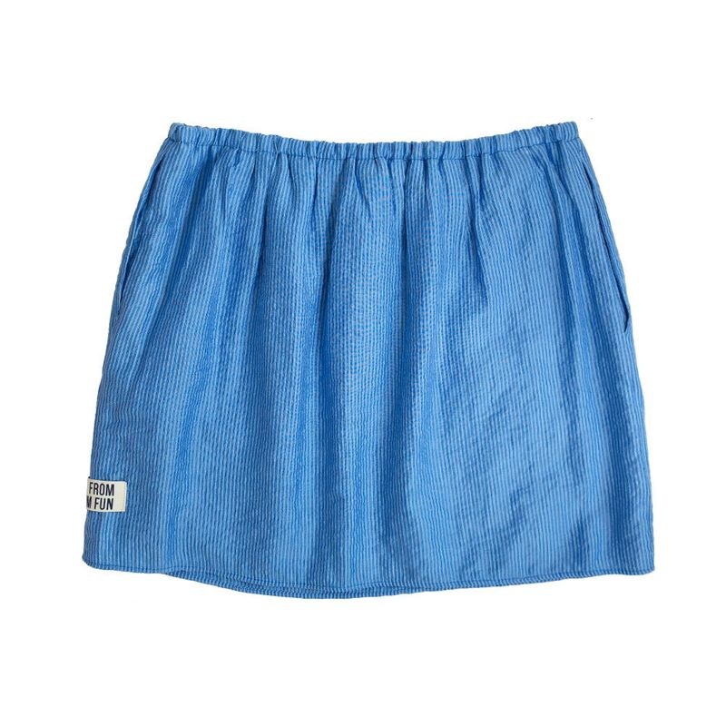 PIN STRIPE MINI SKIRT, BLUE