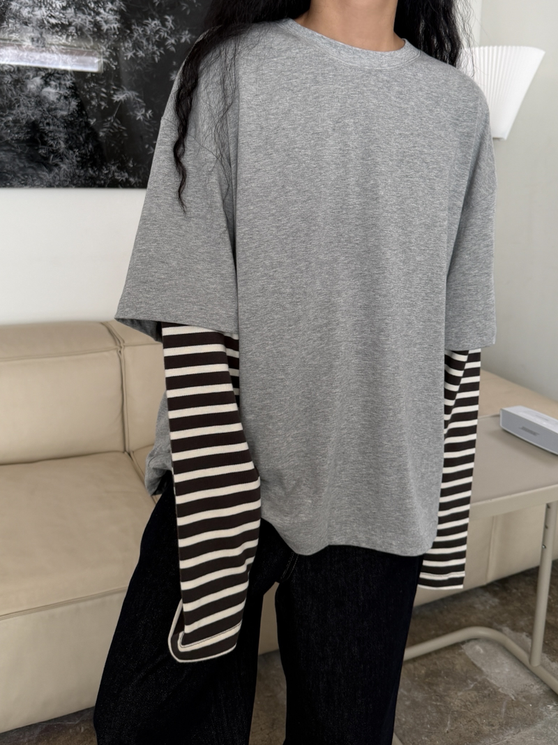 boxy fit layered T