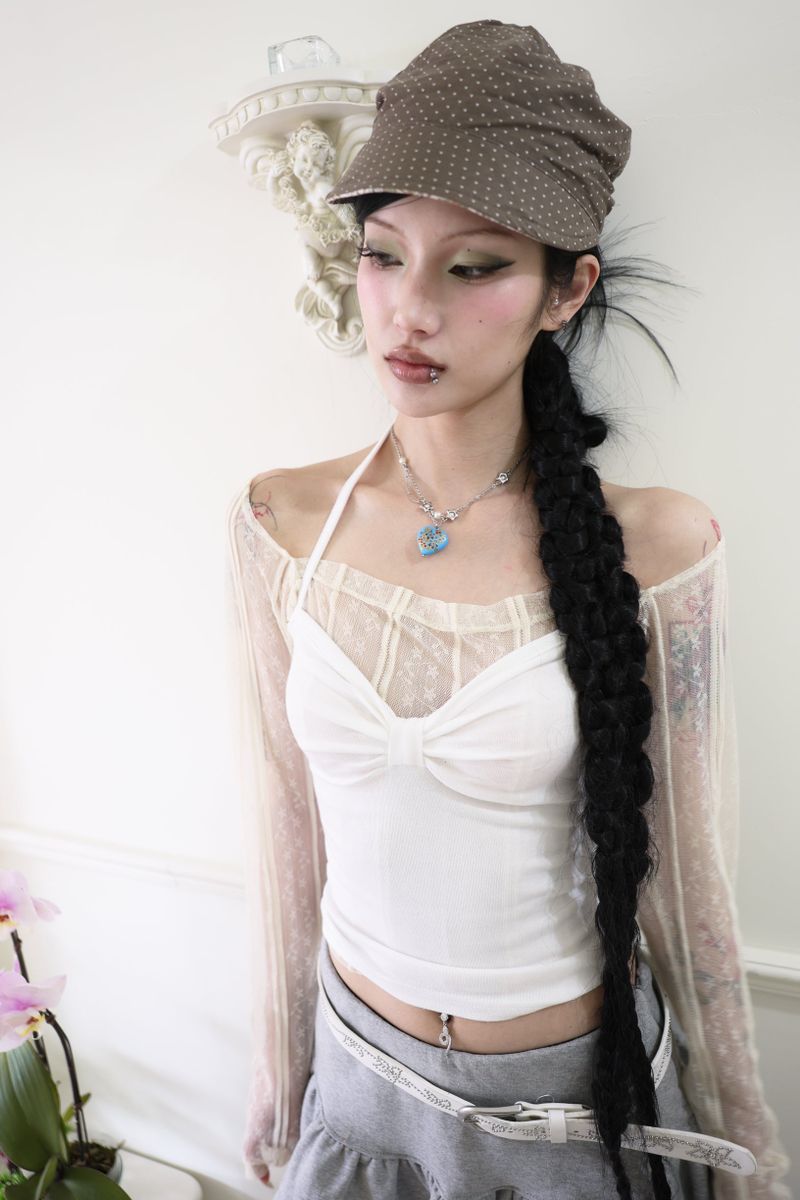 Flower love star necklace (Clear/Blue)