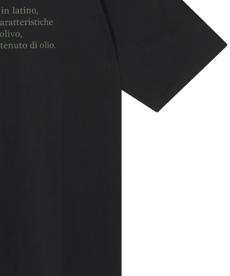 [mnem] olive print oversized t-shirt (black)