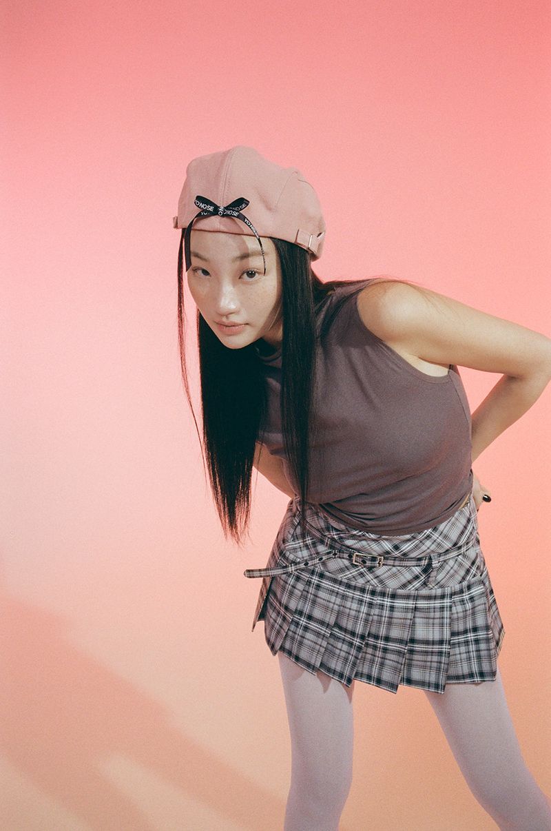 RIBBON HUNTING CAP / PINK