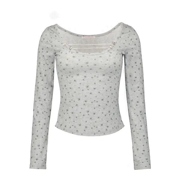 FLEUR NAPOLEON TEE [GREY FLOWER]