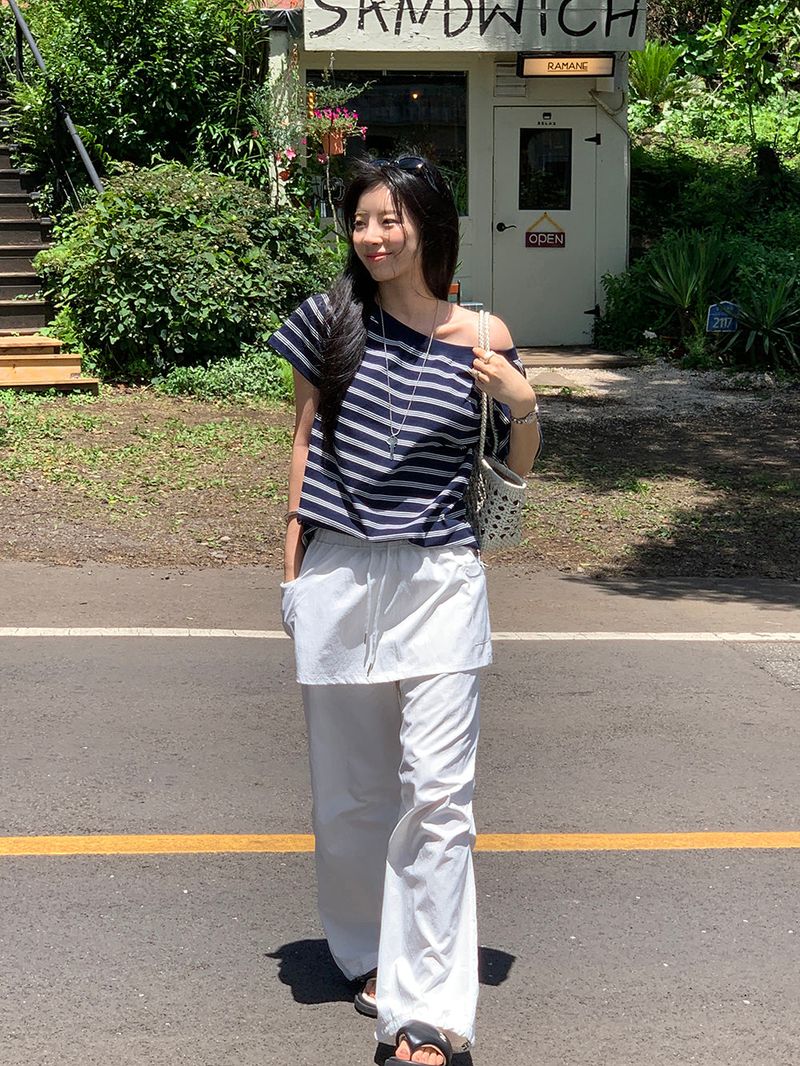 [MADE] Kaen Nylon Layered Skirt Banding Pants