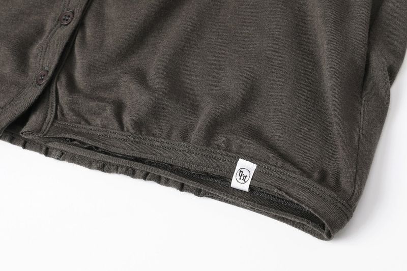 Basic open tee - charcoal
