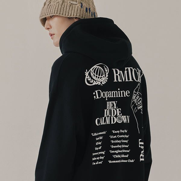 ROMANTIC CROWN(ロマンティッククラウン)の「MONOCHROME HOODIE_BLACK(Tops)」