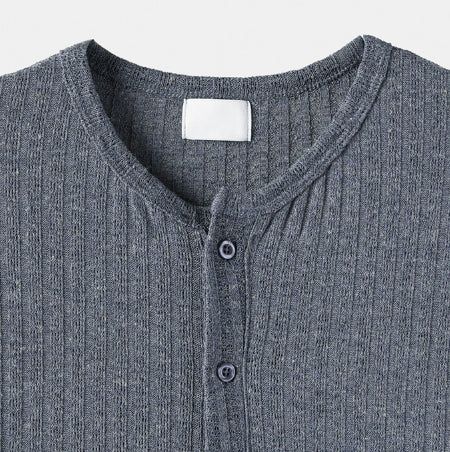 Rogen Ribbed Linen Button Cardigan