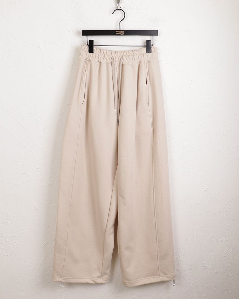 Shugi side cut training two-way banding long wide jogger pants