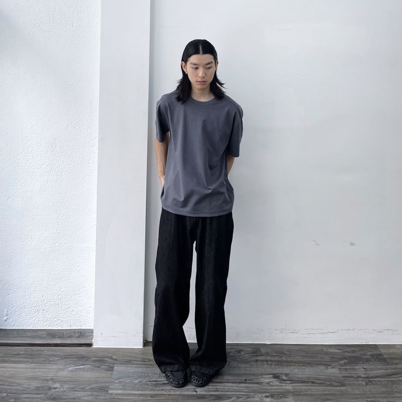 Cool Grey Drop Shoulder Tee