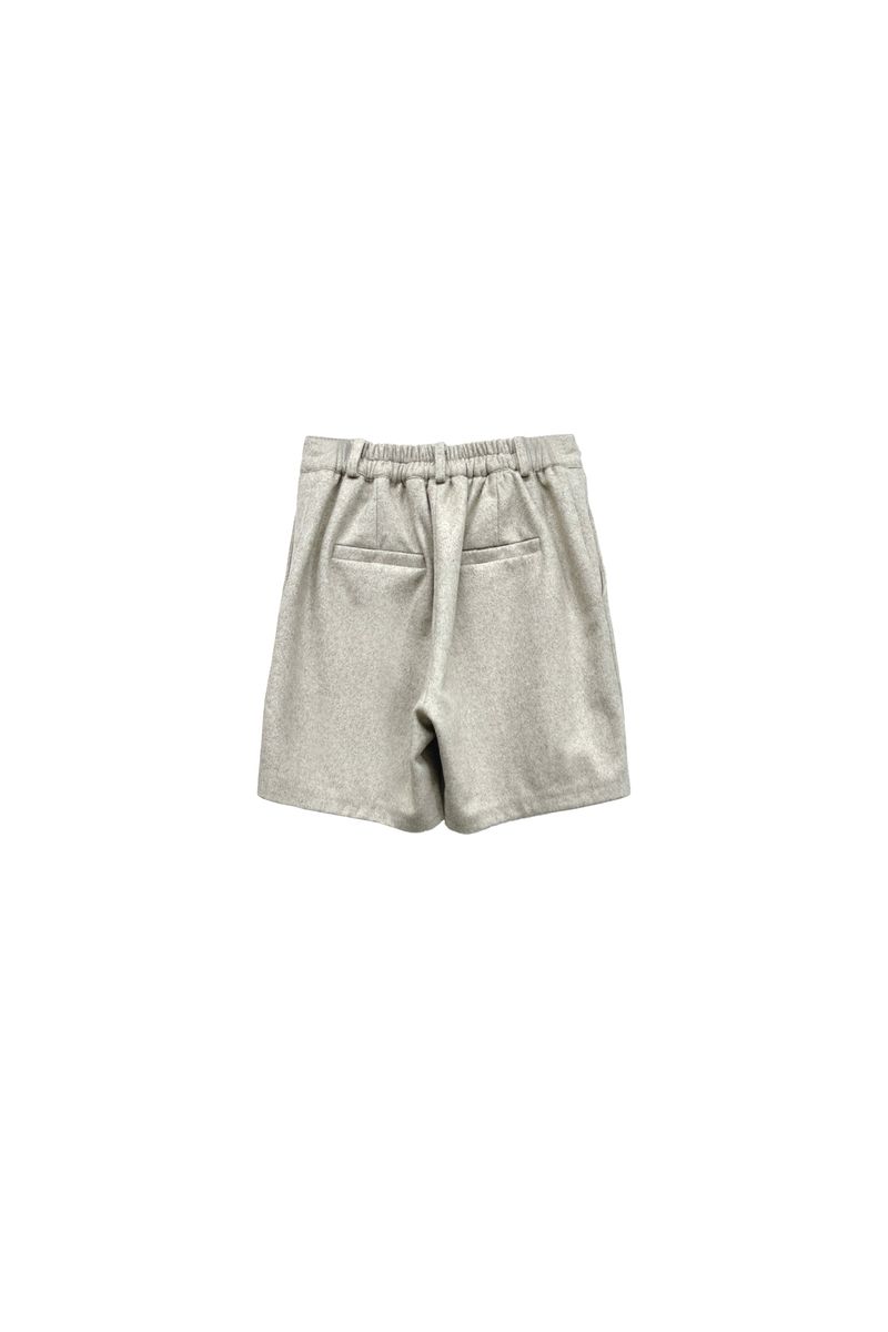 CLASSY HERRINGBONE WOOL SKIRT PANTS / IVORY