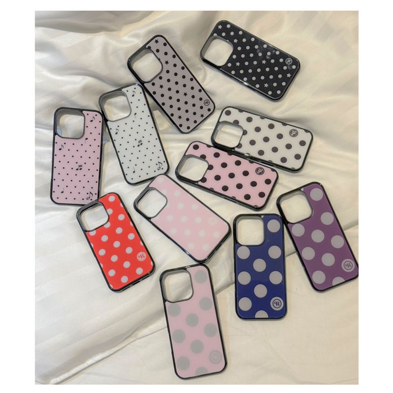 [MADE] xs ♩♪♬ dot. (white) glass bumper iPhone case