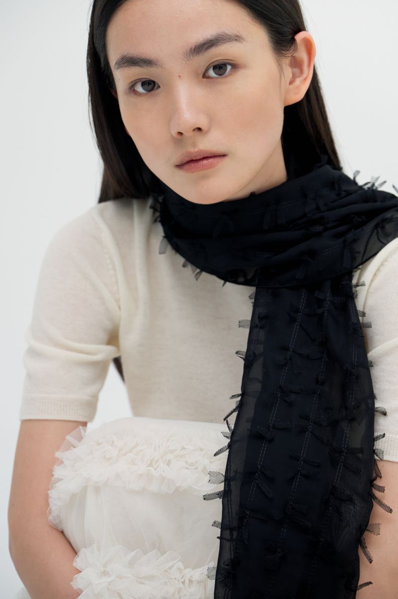 Tassel Ribbon Layer Scarf_2 colors