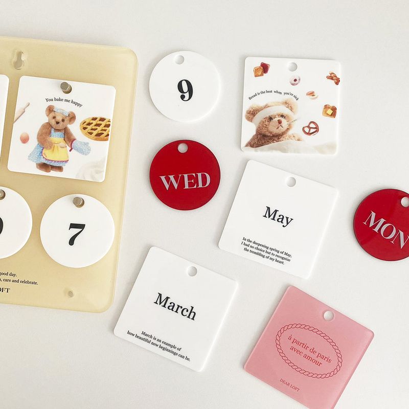 DEAR MY DAYS Perpetual Calendar - Butter