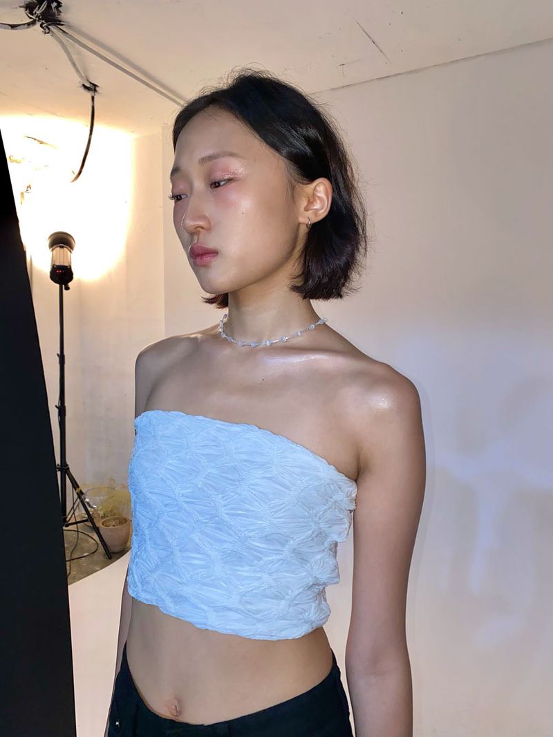 catseye necklace (white)