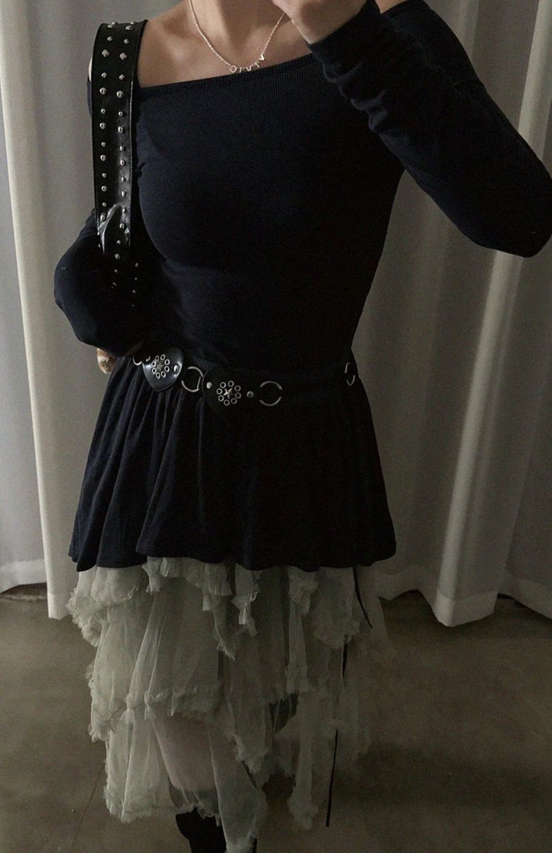 BUDDY FRILL CAN CAN UNBALANCE SKIRT (3COLORS!)