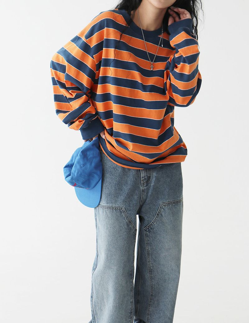 Stripe Dangara. Boxy sweatshirt